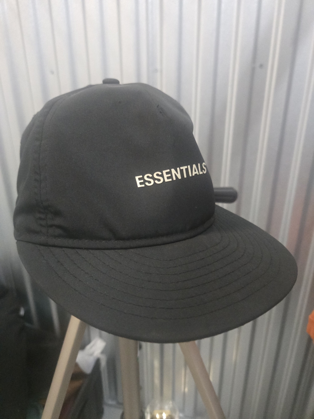 ESSENTIALS Black Men's Cap - Logo Baseball Hat